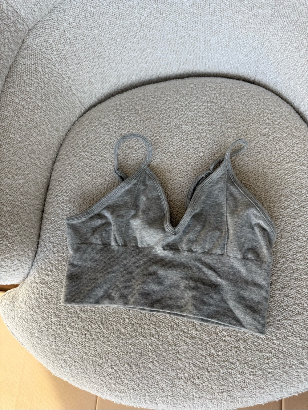 ALO Yoga Gray V-Neck Bralette